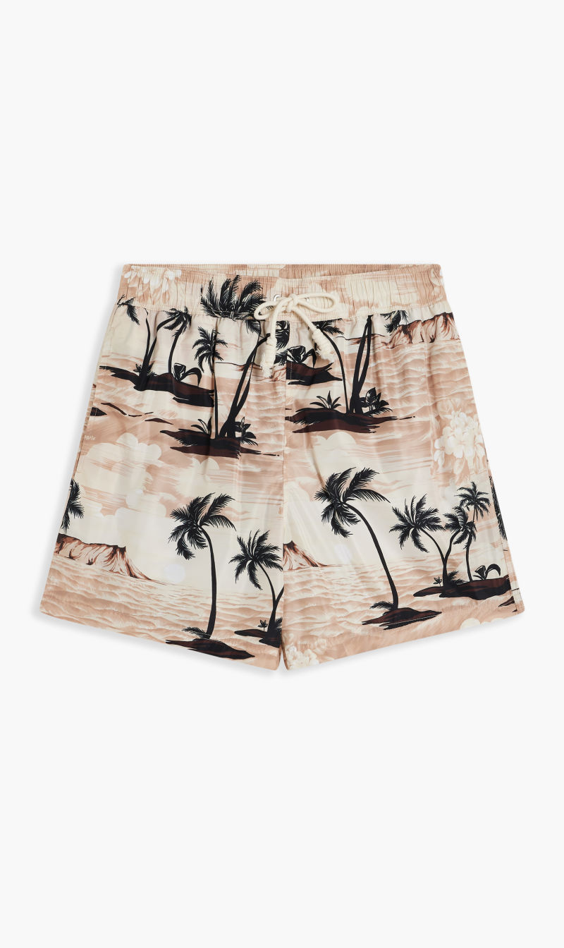 

Palm Angels Beige Hawaiian Dream Swimshorts for Men | The Deal Outlet