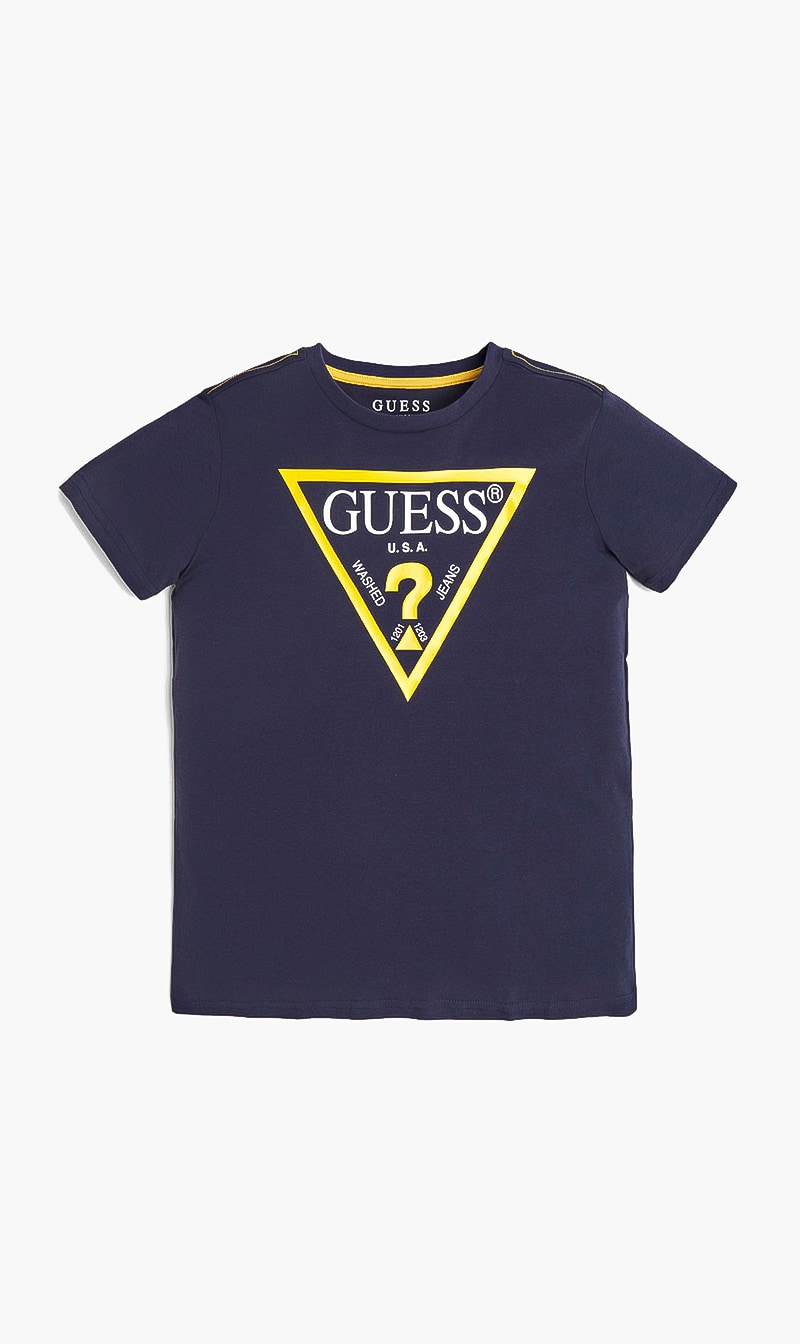 

Guess Blue Printed Short Sleeves Tshirt for Girls | The Deal Outlet