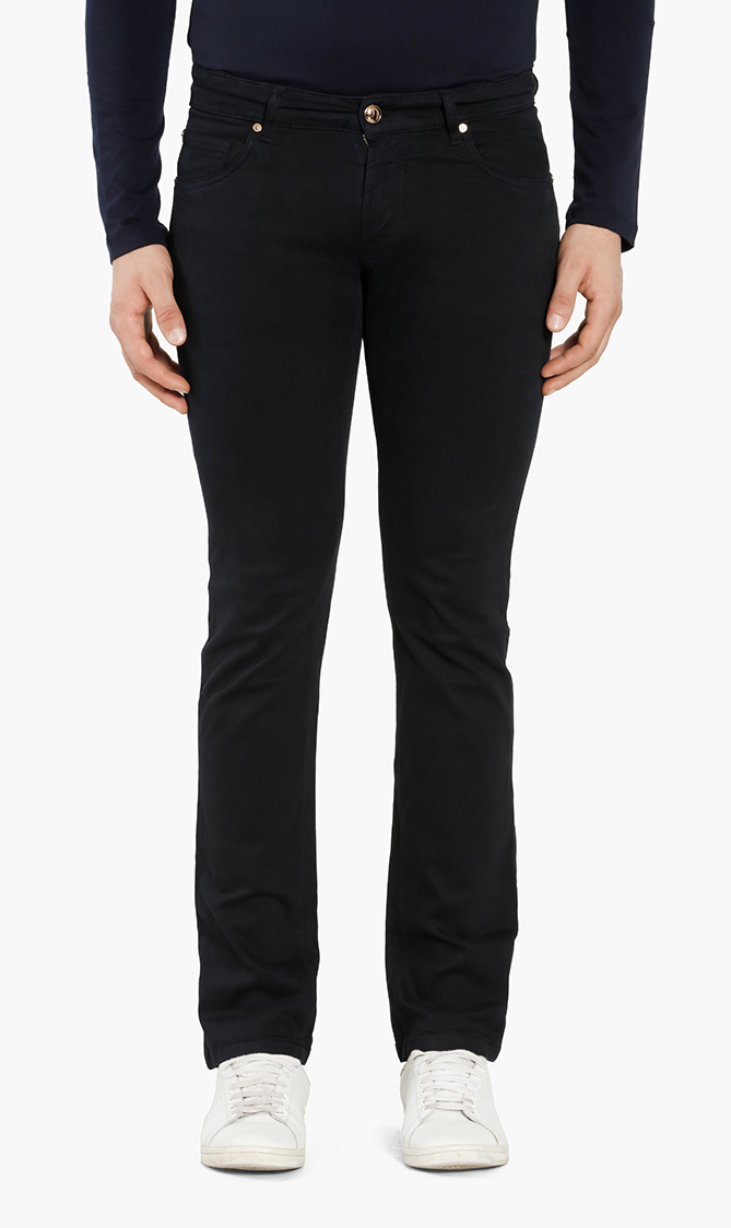 

Slim Fit Plain Pants, Blue