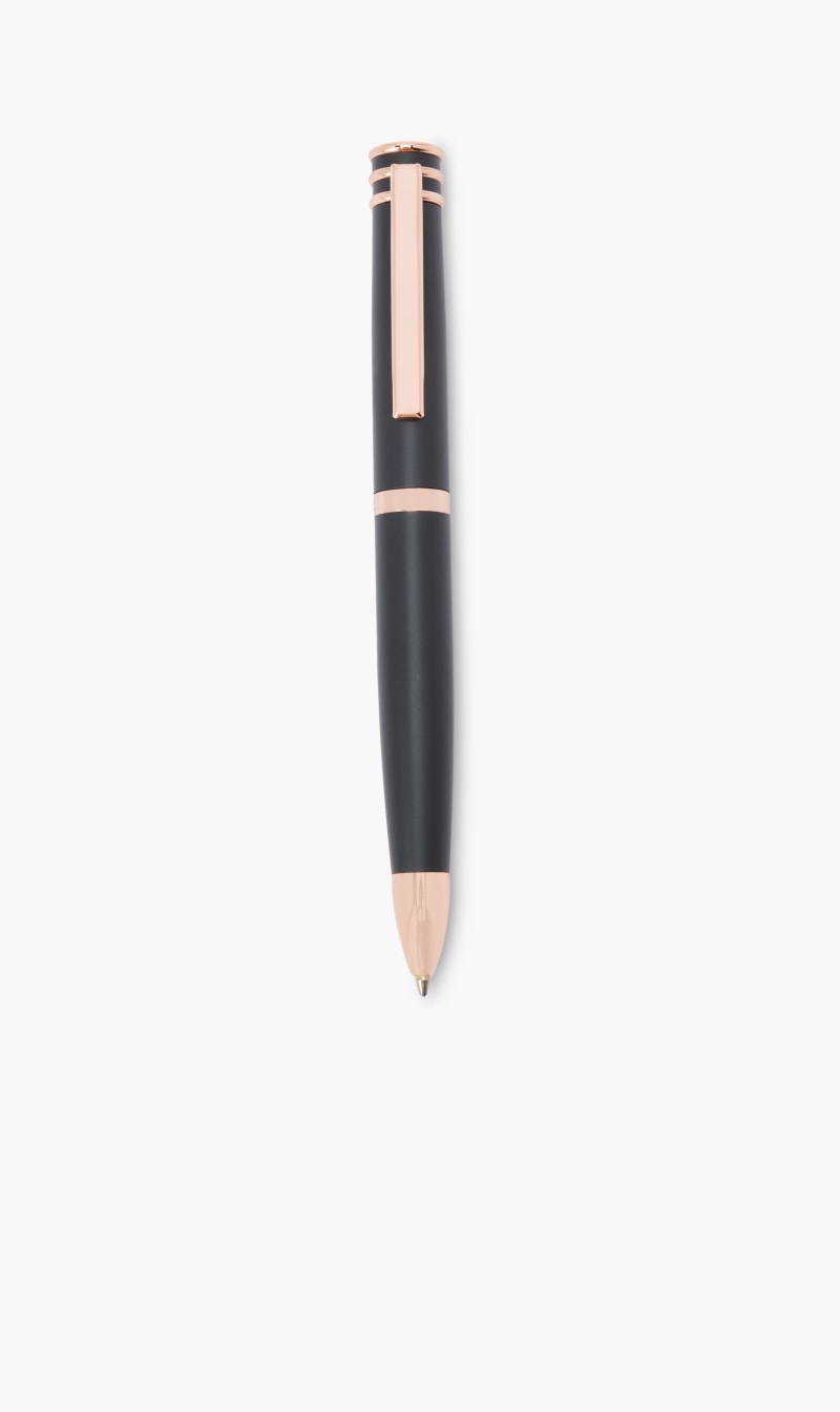 

Cerruti Black Cut 1881 Ballpoint Pen Austin Black Rose Gold | The Deal Outlet