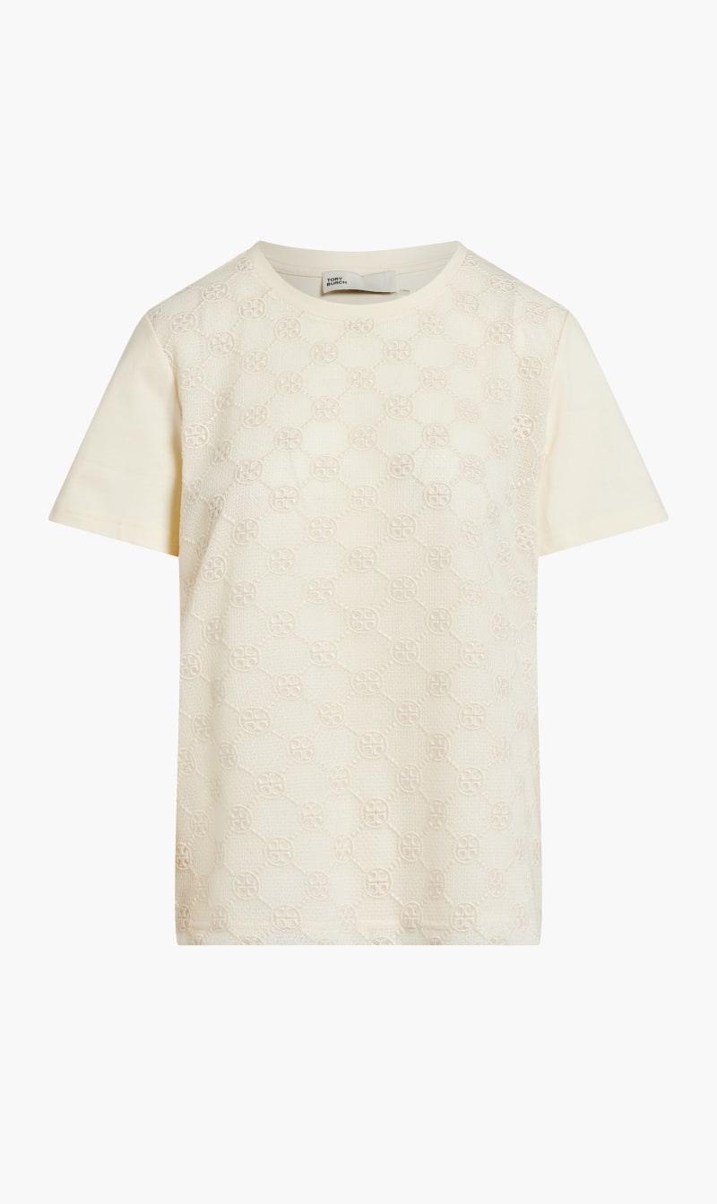 

Logo Lace T-shirt, Beige