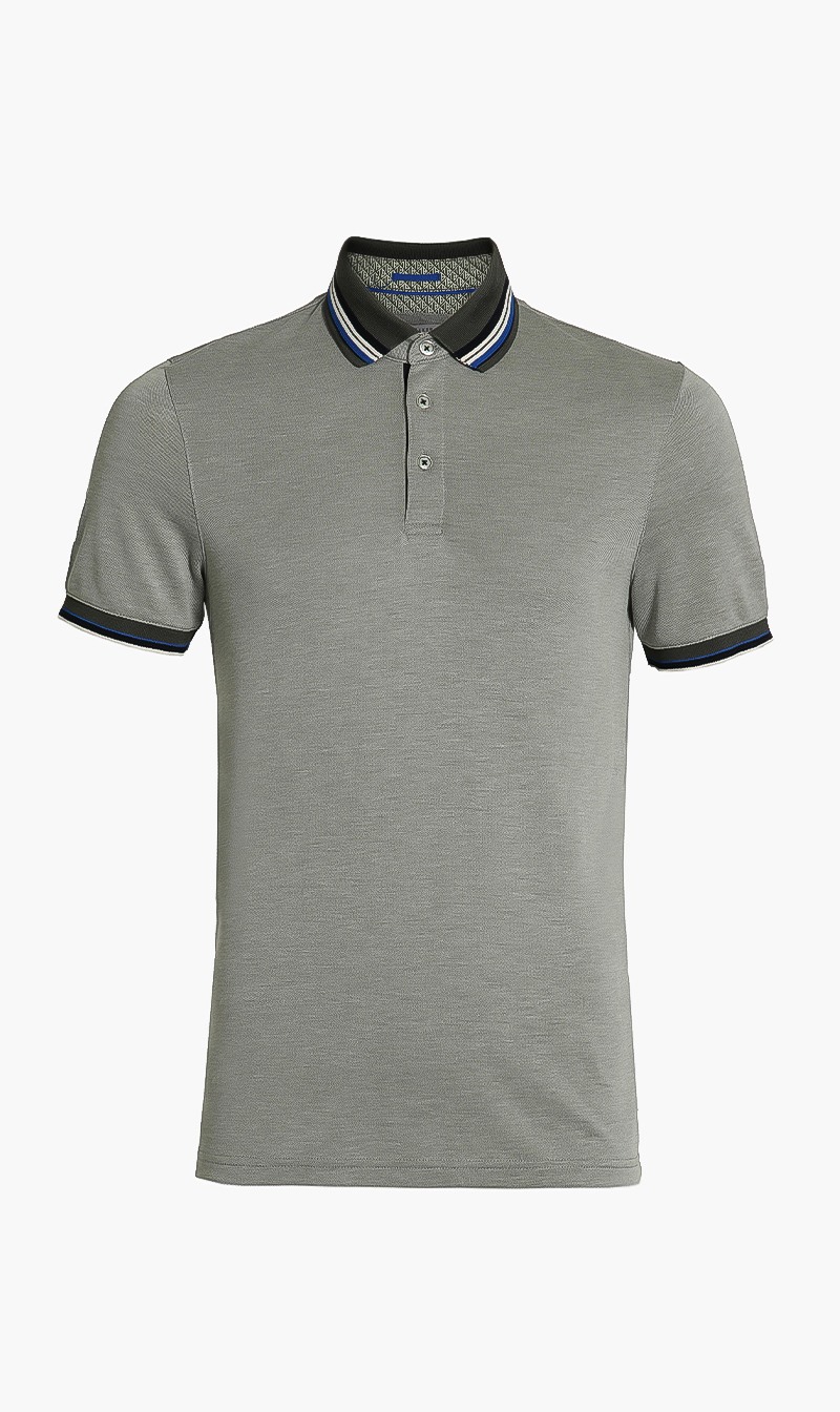 

Striped Collar Polo T-shirt