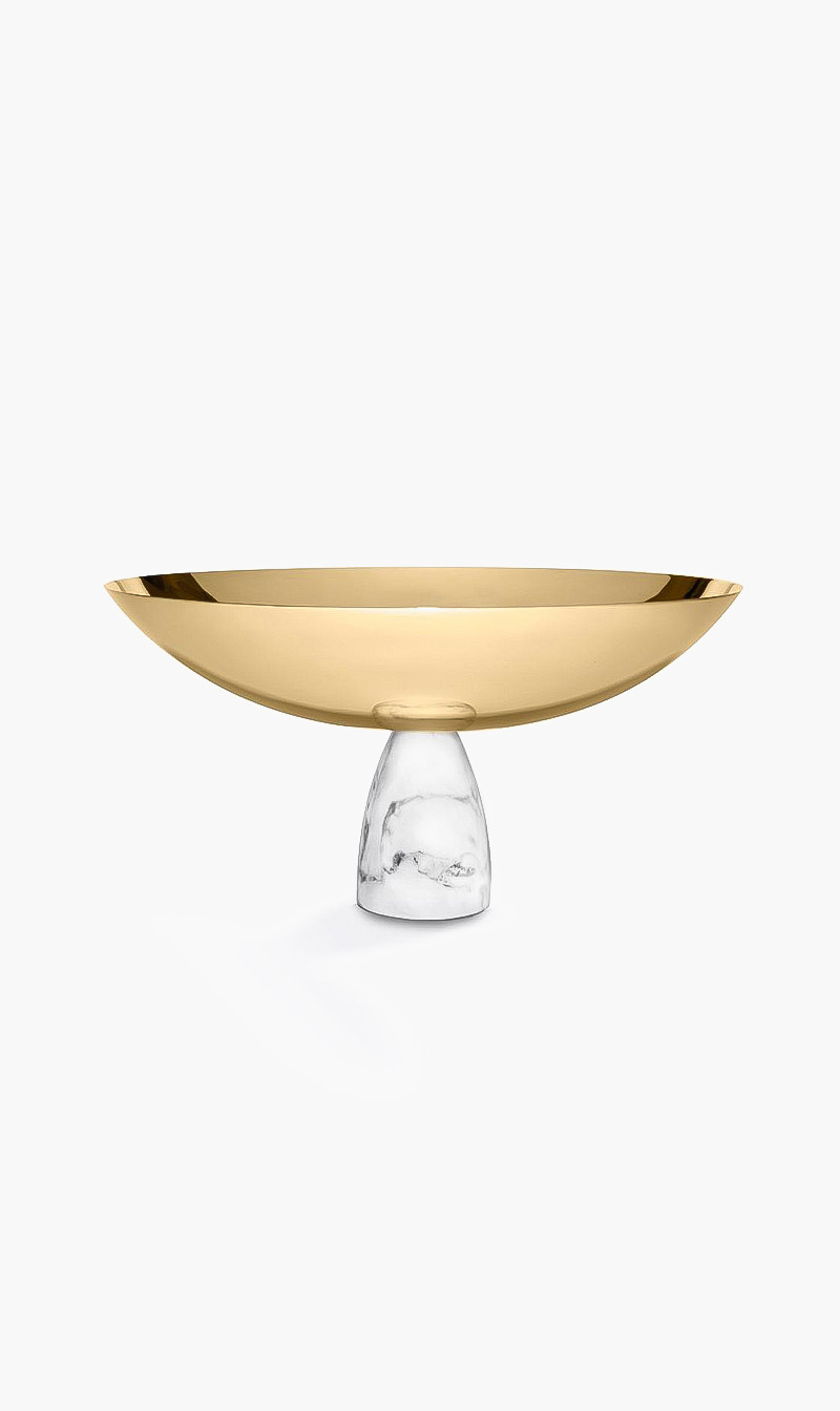 

Coluna Carrara Marble And Gold Nut Bowl