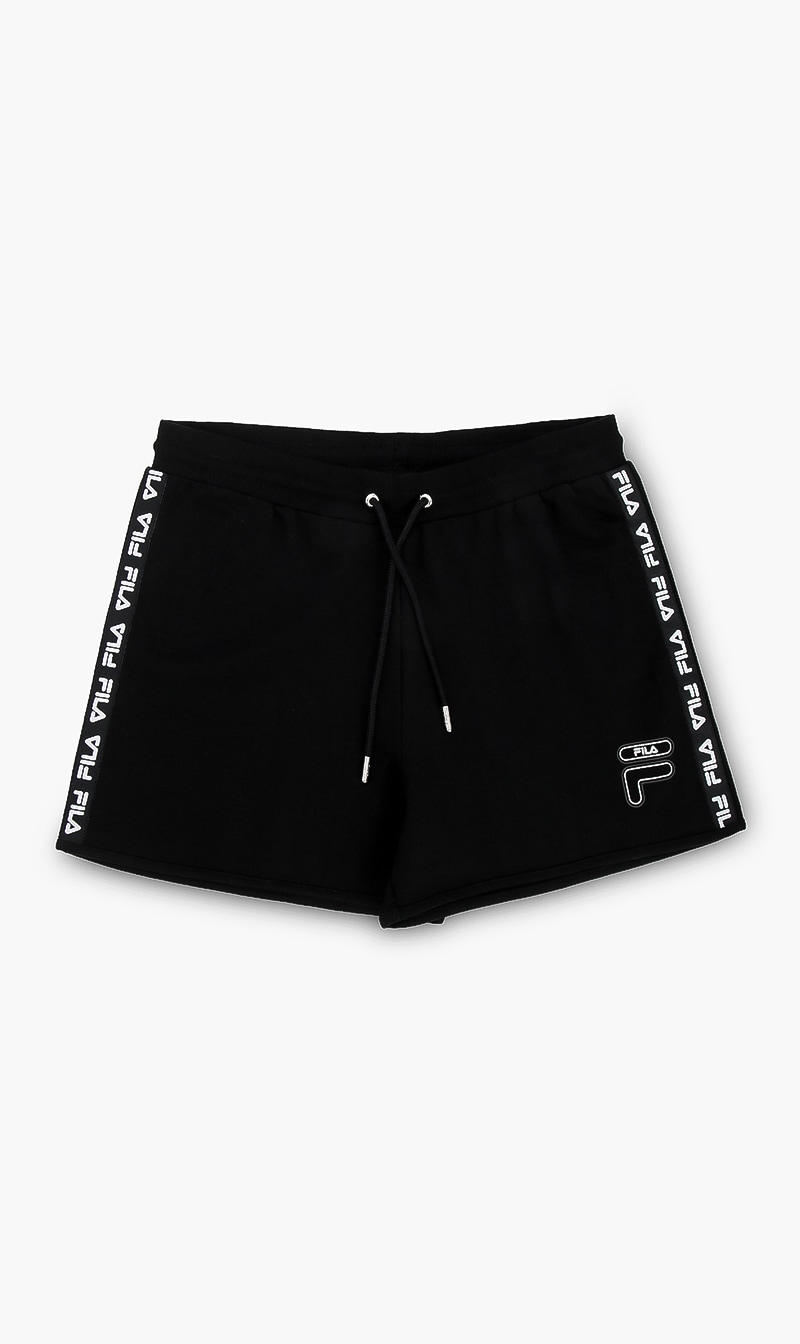 

Fila Black Signature Logo Panel Shorts for Women | The Deal Outlet