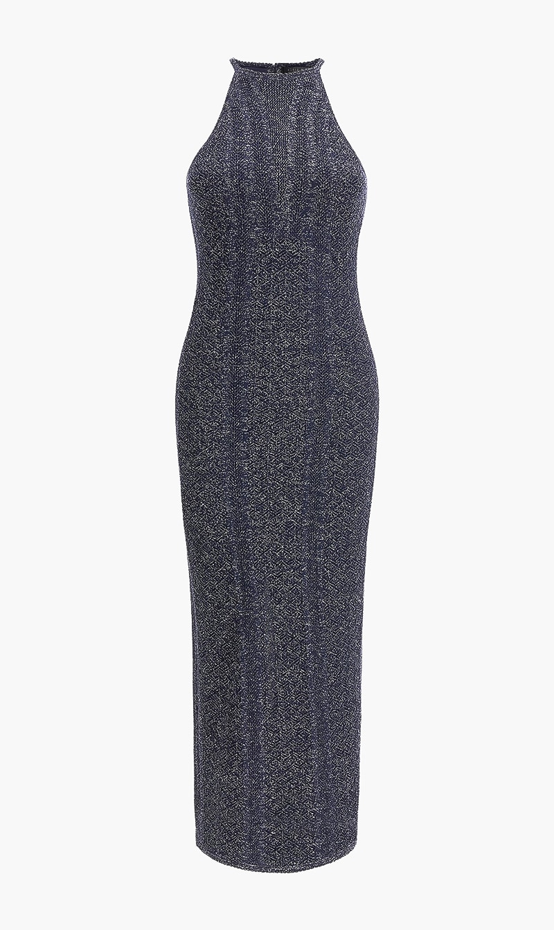 

Ramona Lurex Lacy Dress, Blue