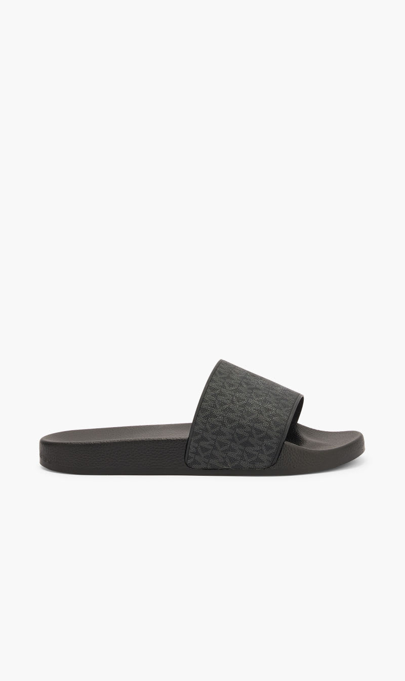 

Michael Kors Black Dawson Slides for Men | The Deal Outlet