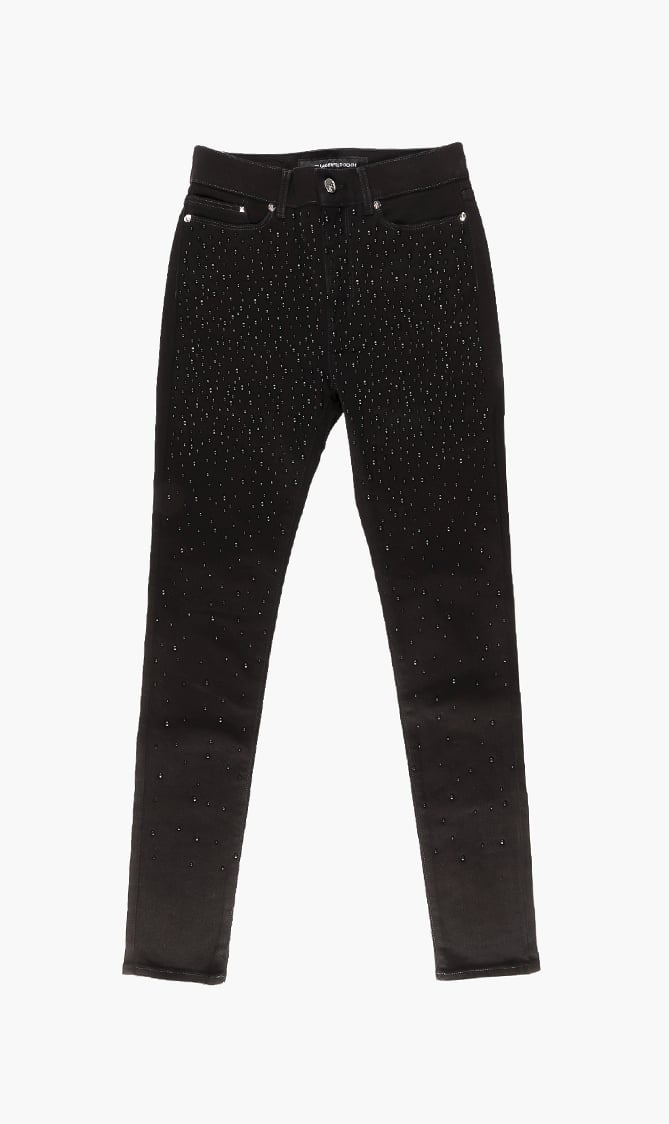 

Studs High Waist Jeans, Black