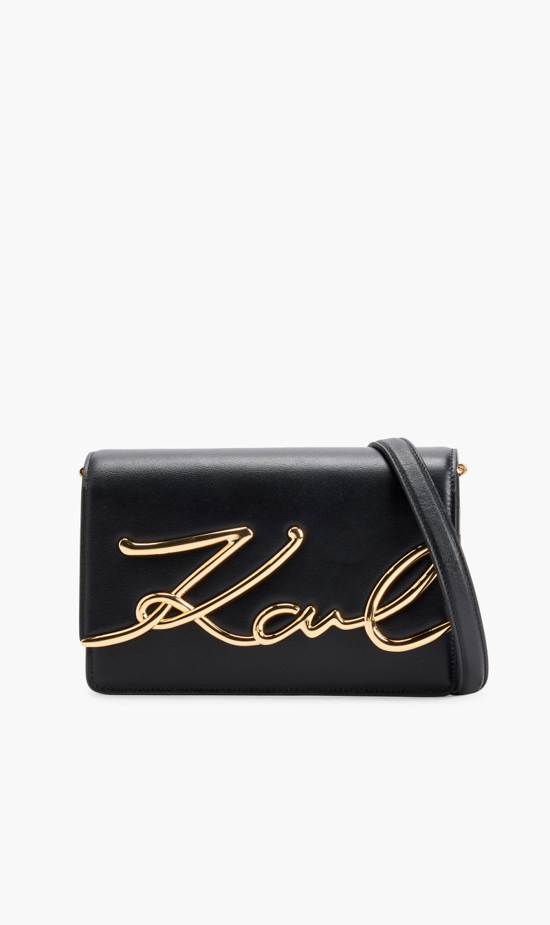 

Karl Lagerfeld Black Ksignature Md Shoulderbag for Women | The Deal Outlet