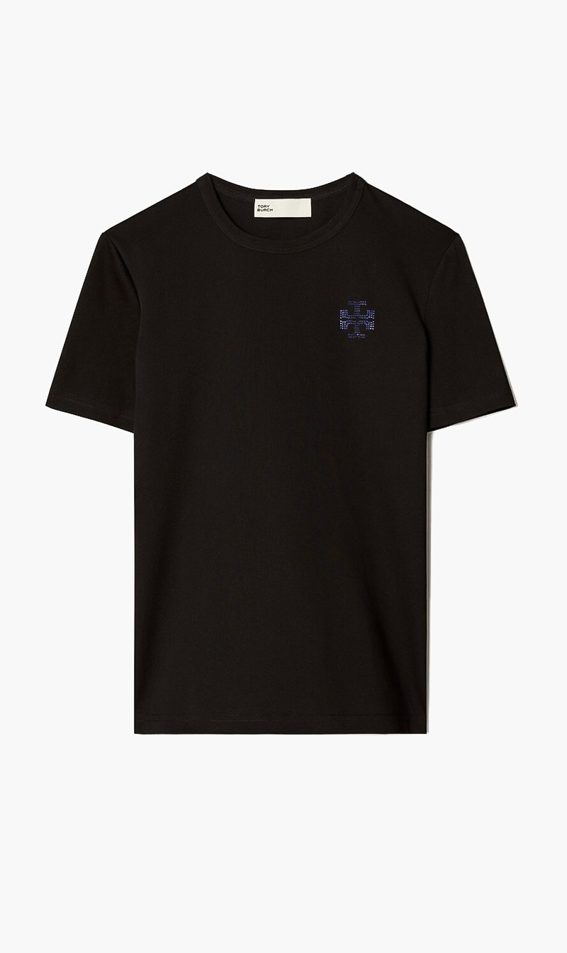 

Embellished Logo Tshirt, Black