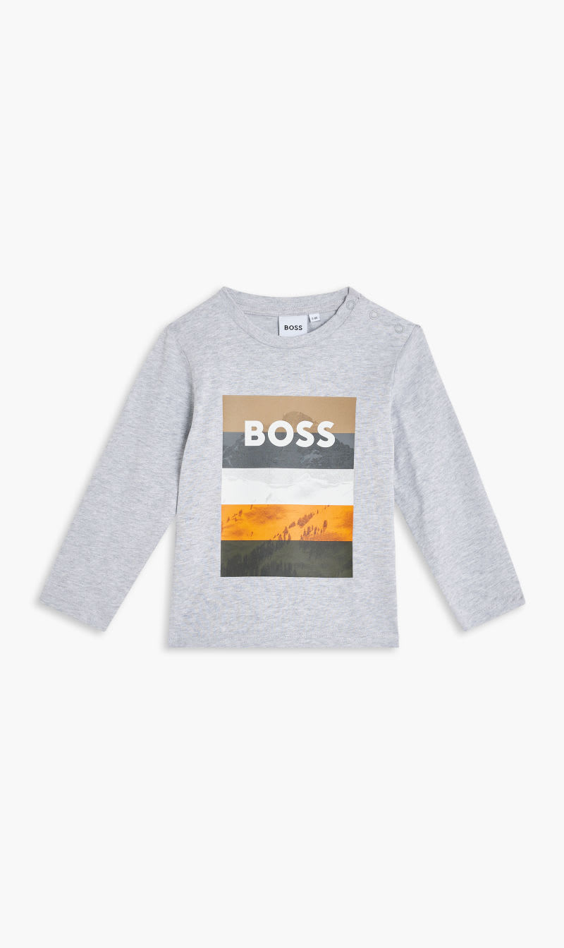 

Hugo Boss Grey Long Sleeve T-shirt for Boys | The Deal Outlet