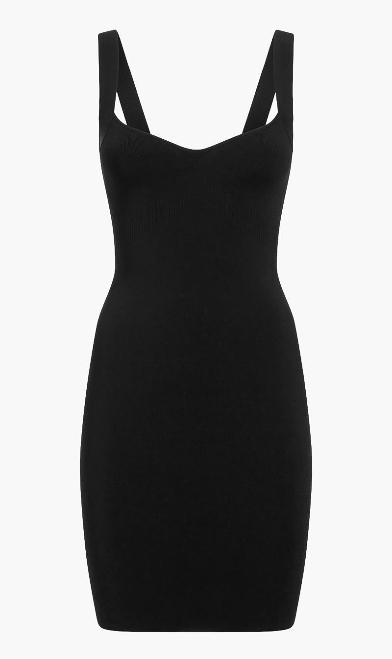 

Close-fitting Sweater Dress, Black