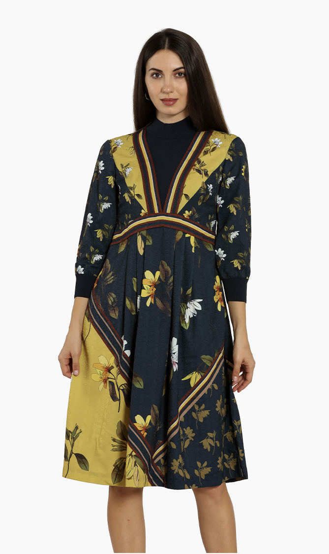 

Ted Baker Juudyy Savanna Mockable-neck Midi Dress