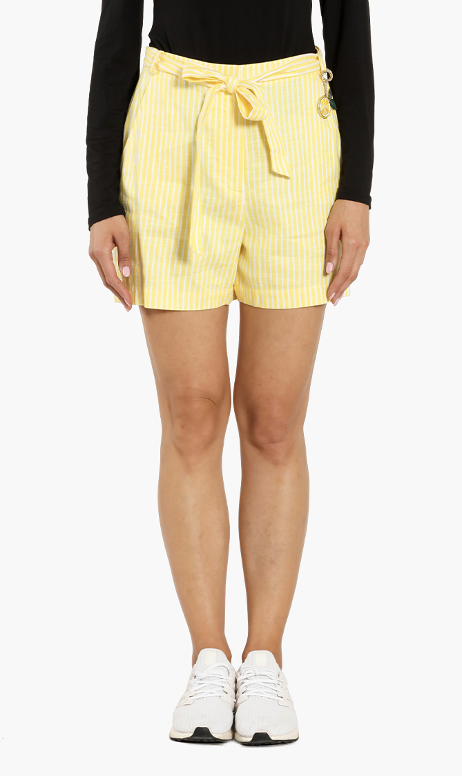 

Ted Baker Cbn Stripped Tie Waist Short