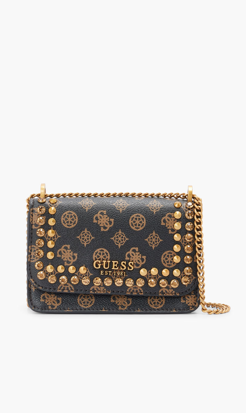 

Guess Brown Fynna Mini Convrtbl Crsbdy Flp for Women | The Deal Outlet