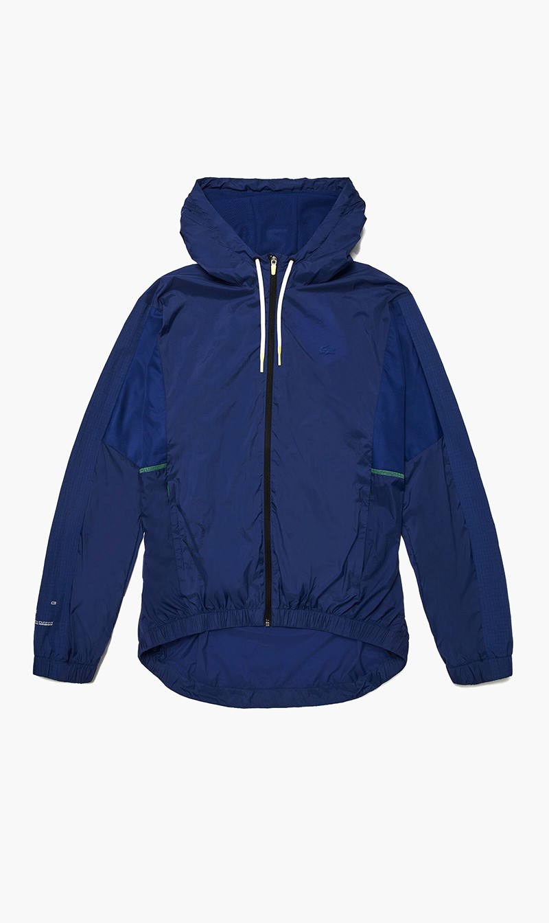 

Lacoste Blue Water Repellent Hooded Jacket for Men | The Deal Outlet