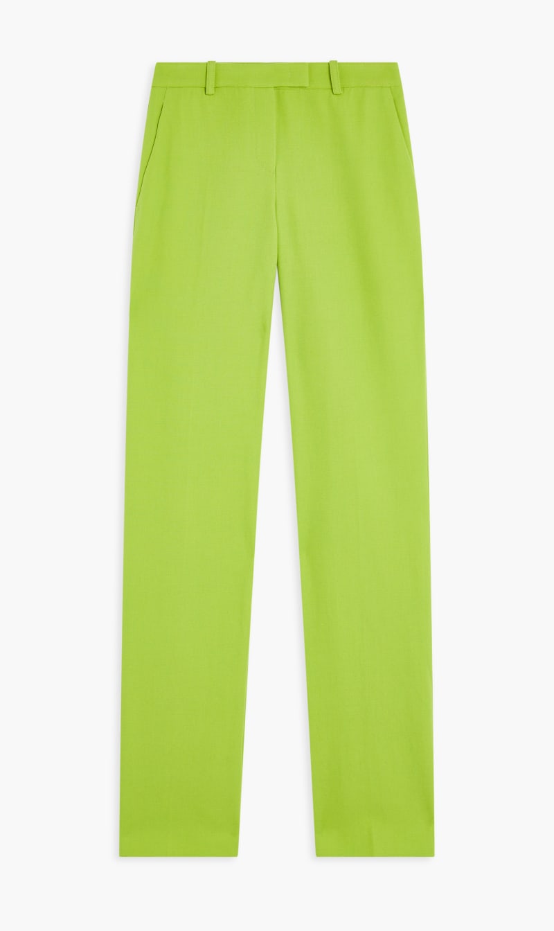 

Michael Kors Green Carolyn Wool Gabardine Trousers for Women | The Deal Outlet