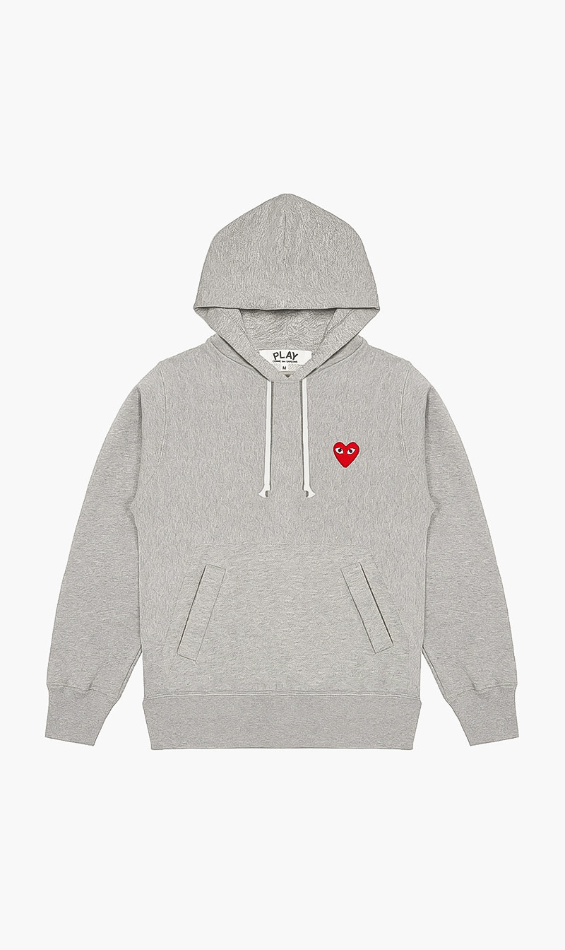 

Mini Heart Patch Hoodie, Grey