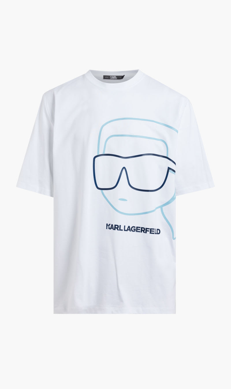 

Karl Lagerfeld White Ikonik 20 Big Colour T-shirt for Men | The Deal Outlet