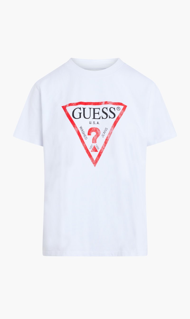 

Guess White Classic Logo Top for Women | The Deal Outlet