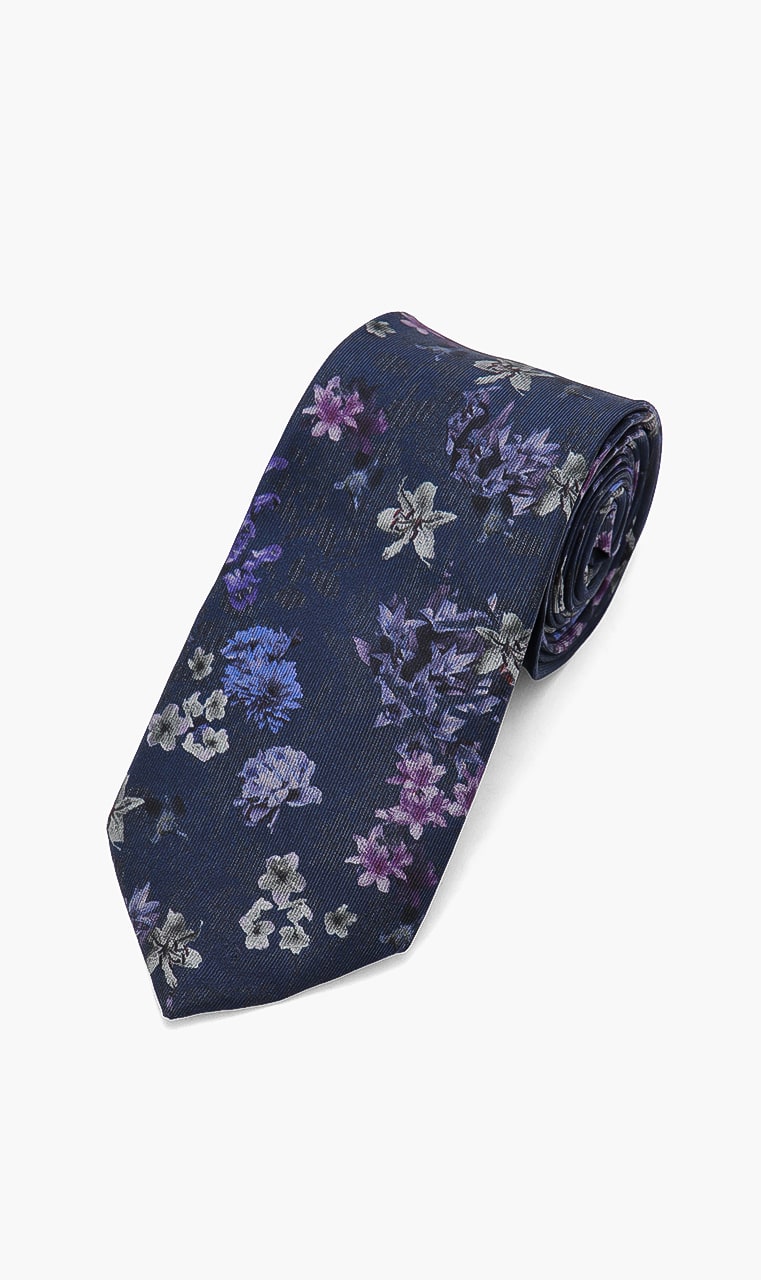 

Floral Print Silk Tie