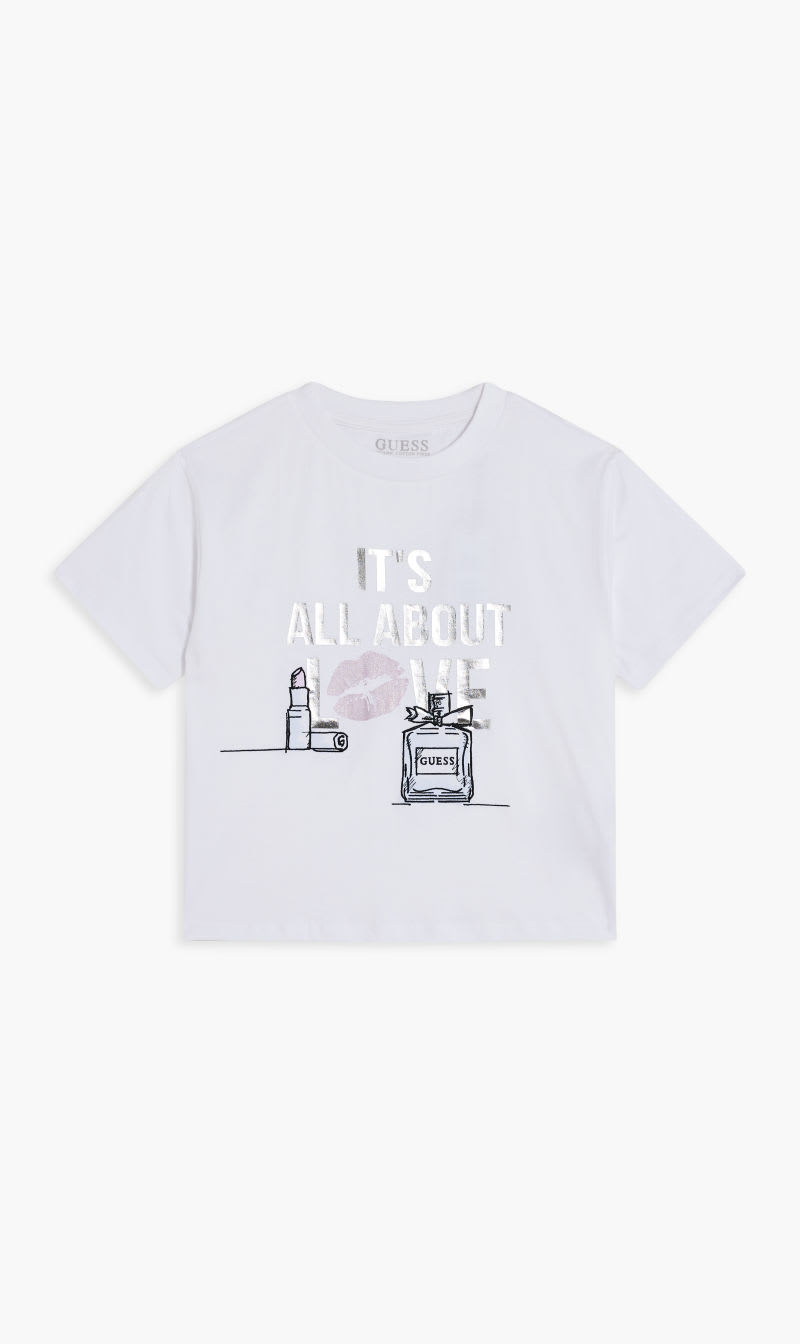 

Guess White Ss T-shirt - Organic Heavy Jersey 220gsm for Girls | The Deal Outlet