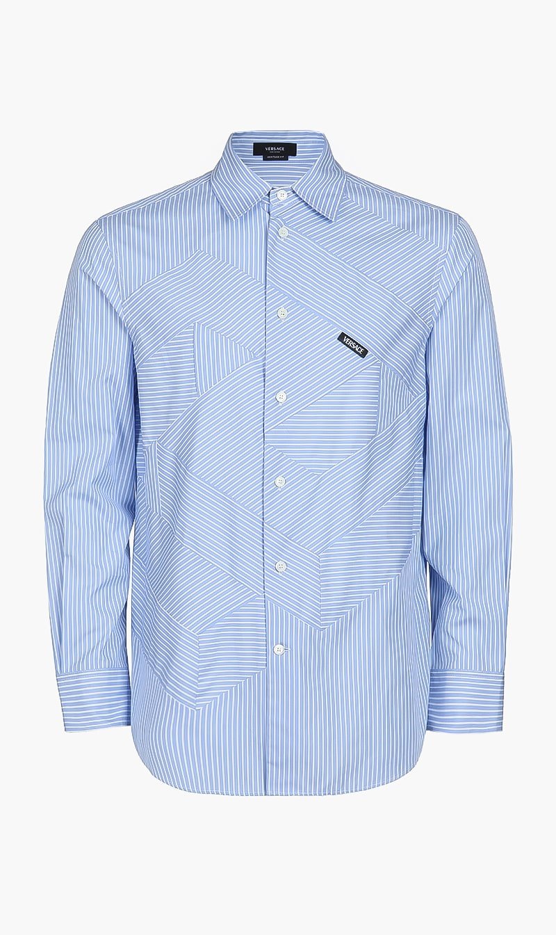 

Striped Poplin Shirt, Blue