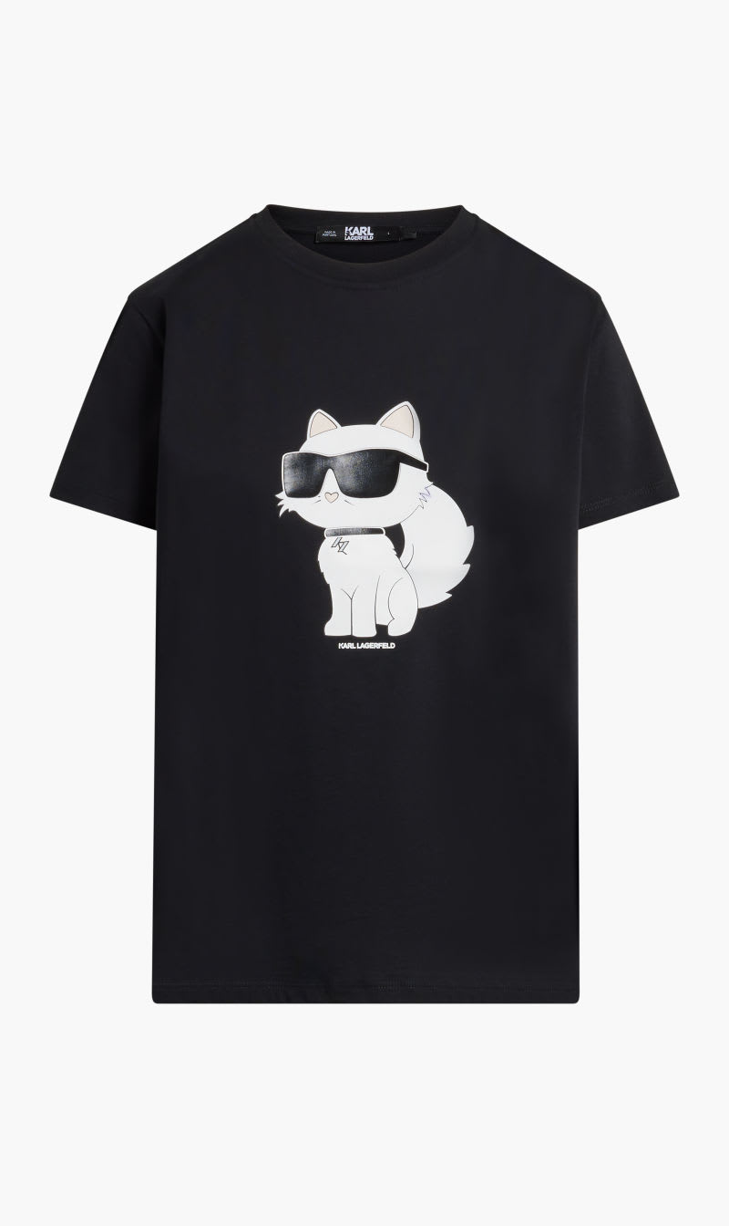 

Karl Lagerfeld Black Ikonik 20 Choupette T-shirt for Women | The Deal Outlet