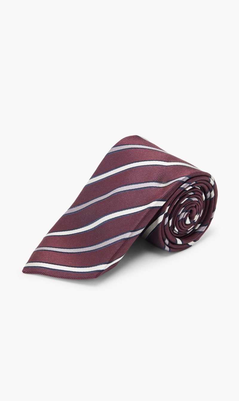 

Hackett London Red Striped Modern Tie for Men | The Deal Outlet