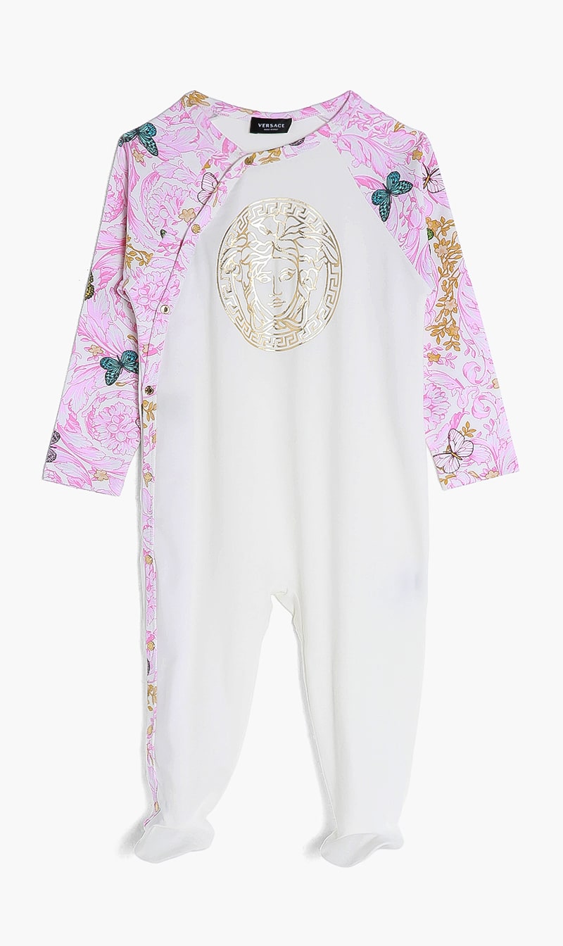 

Bodysuit With Feet Jersey + Butterfly Baroque Jersey + Medusa Print, White