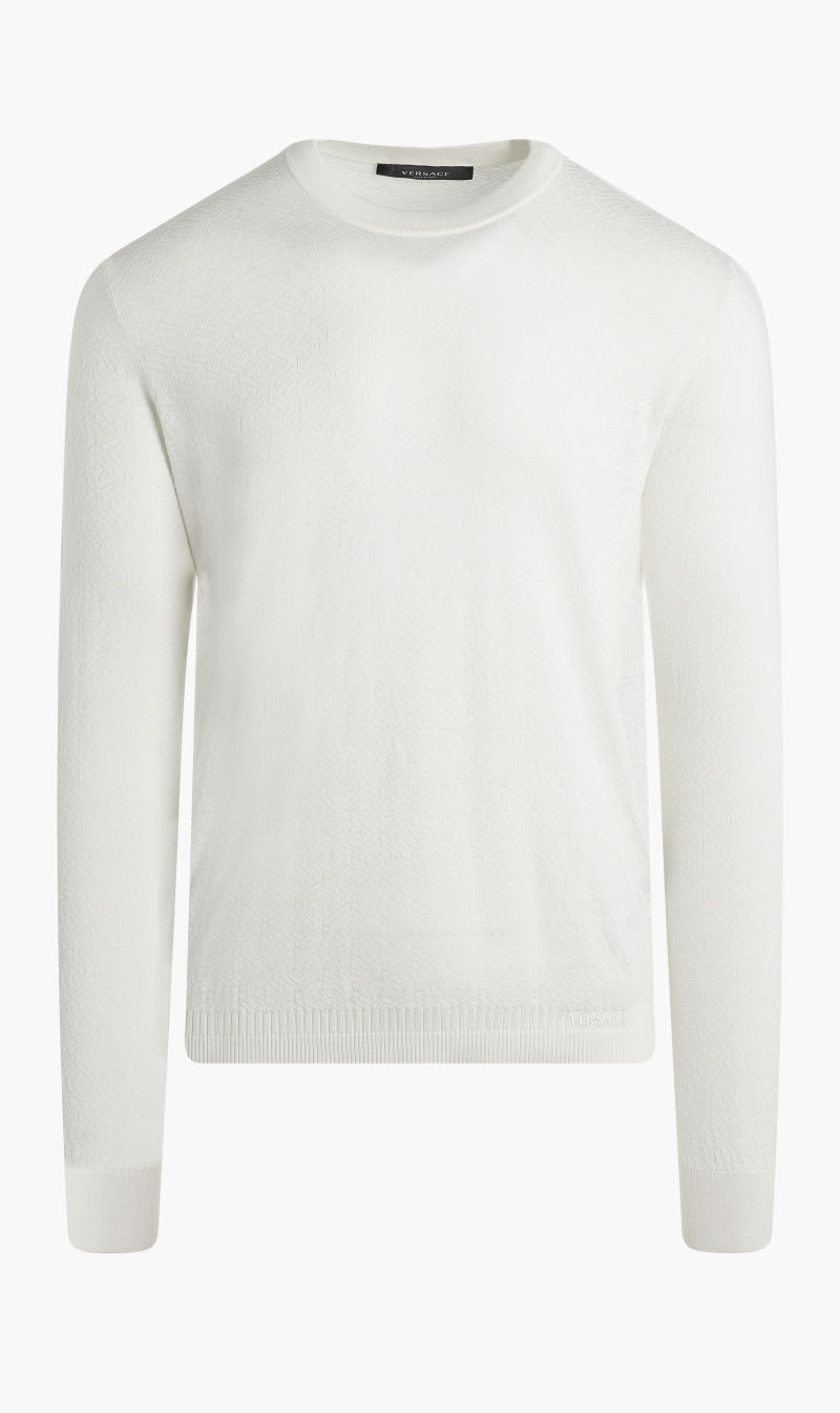 

Versace White Knit Sweater for Men | The Deal Outlet