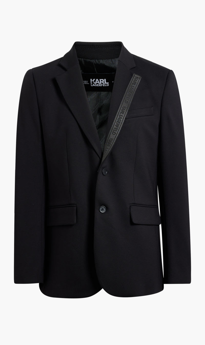 

Karl Lagerfeld Black Classic Fit Punto Jacket for Men | The Deal Outlet