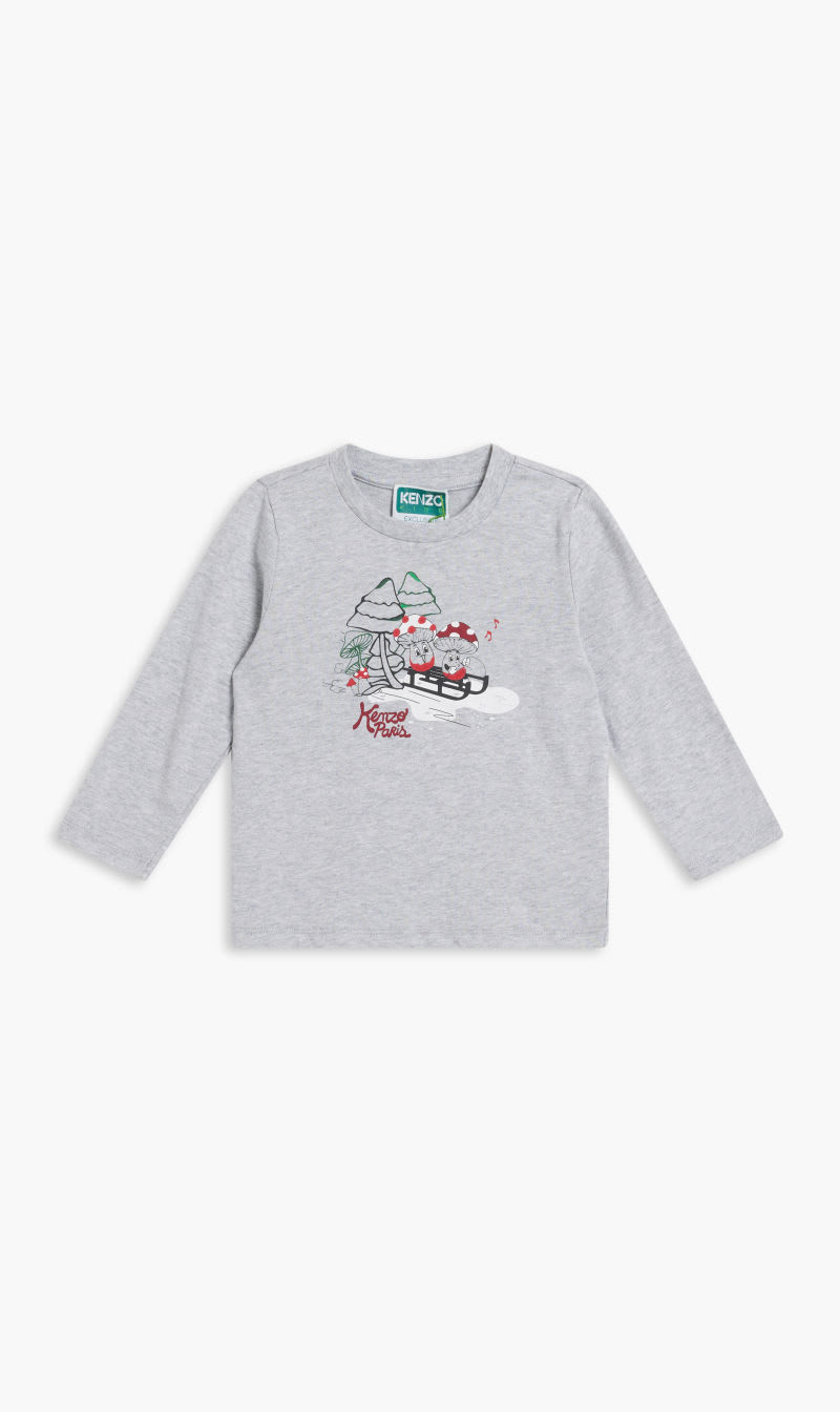 

Kenzo Grey Ls T-shirt Christmas for Boys | The Deal Outlet