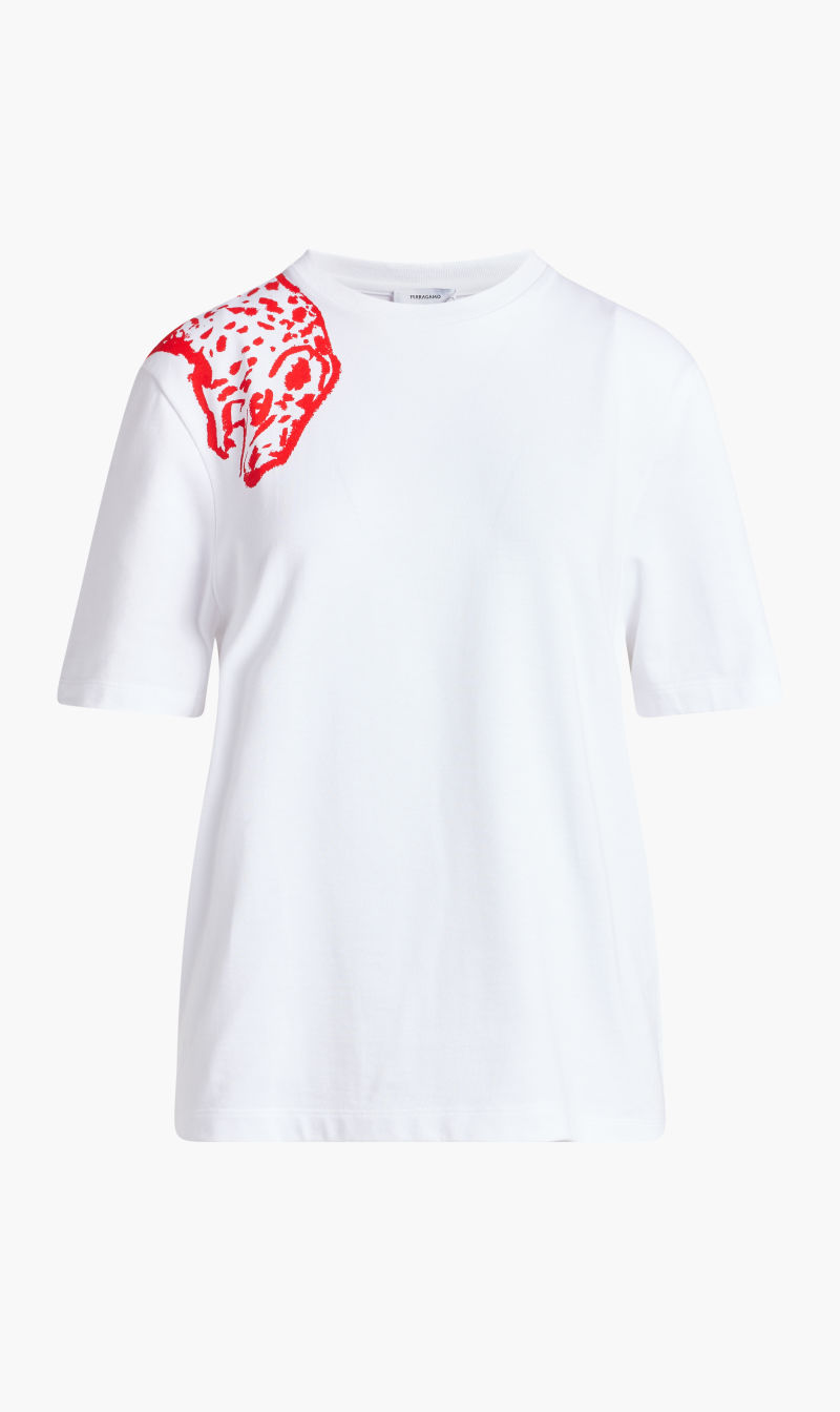 

Salvatore Ferragamo White Short Sleeves Tee-shrit for Women | The Deal Outlet