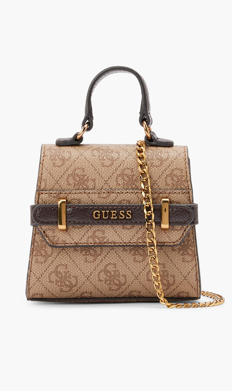 

Guess Brown Sestri Logo Micro Mini for Women | The Deal Outlet