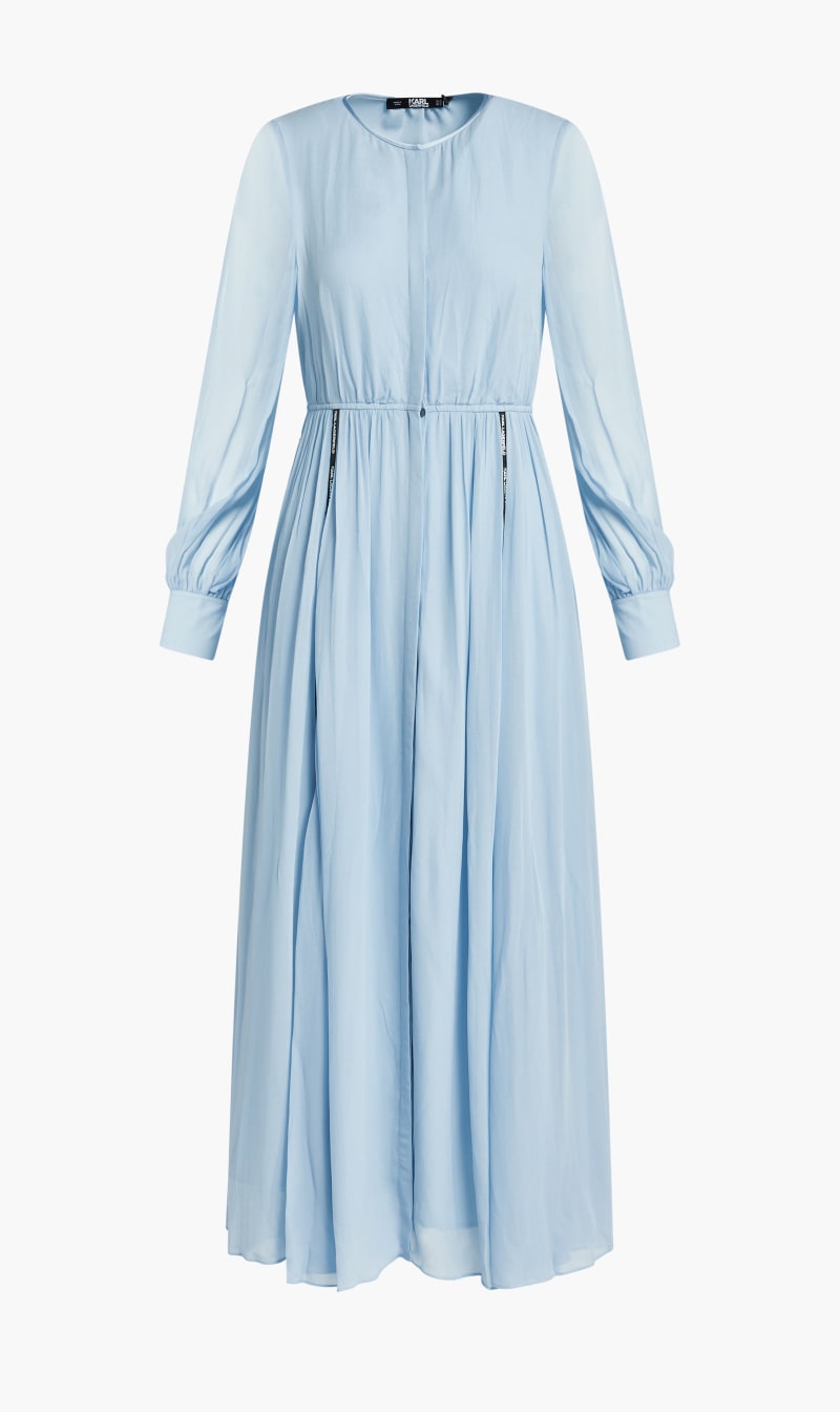 

Karl Lagerfeld Blue Maxi Dress W Logo Tape for Women | The Deal Outlet