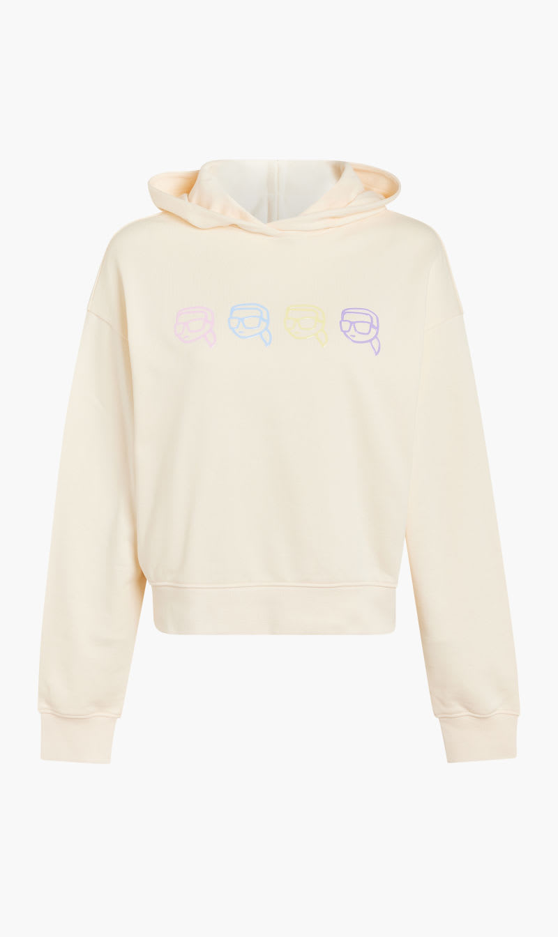 

Karl Lagerfeld White Ikonik 20 Outline Hoodie for Women | The Deal Outlet