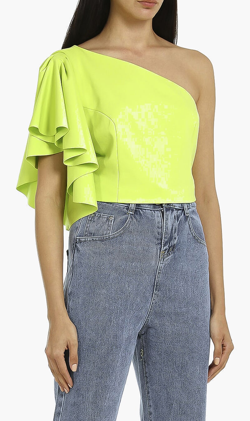 

One-shoulder Ruffle Top