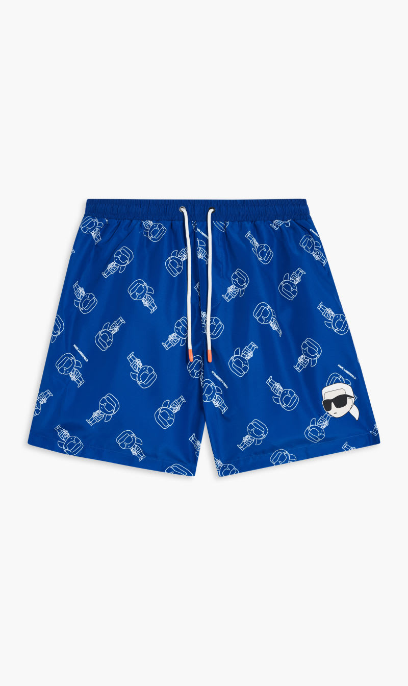 

Karl Lagerfeld Blue Ikonik 20 Aop Med Boardshorts for Men | The Deal Outlet