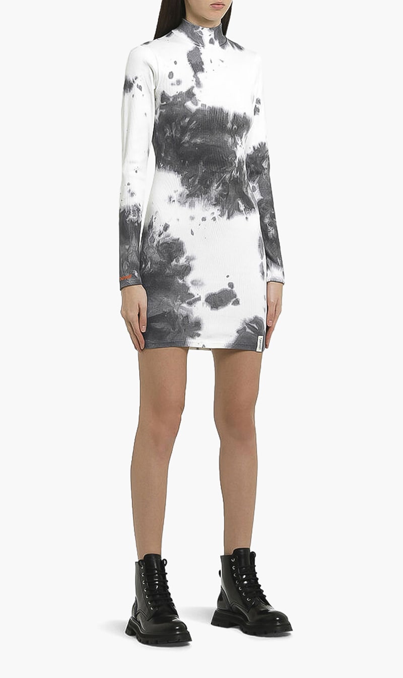 

Tie-dye Mini Dress, Black