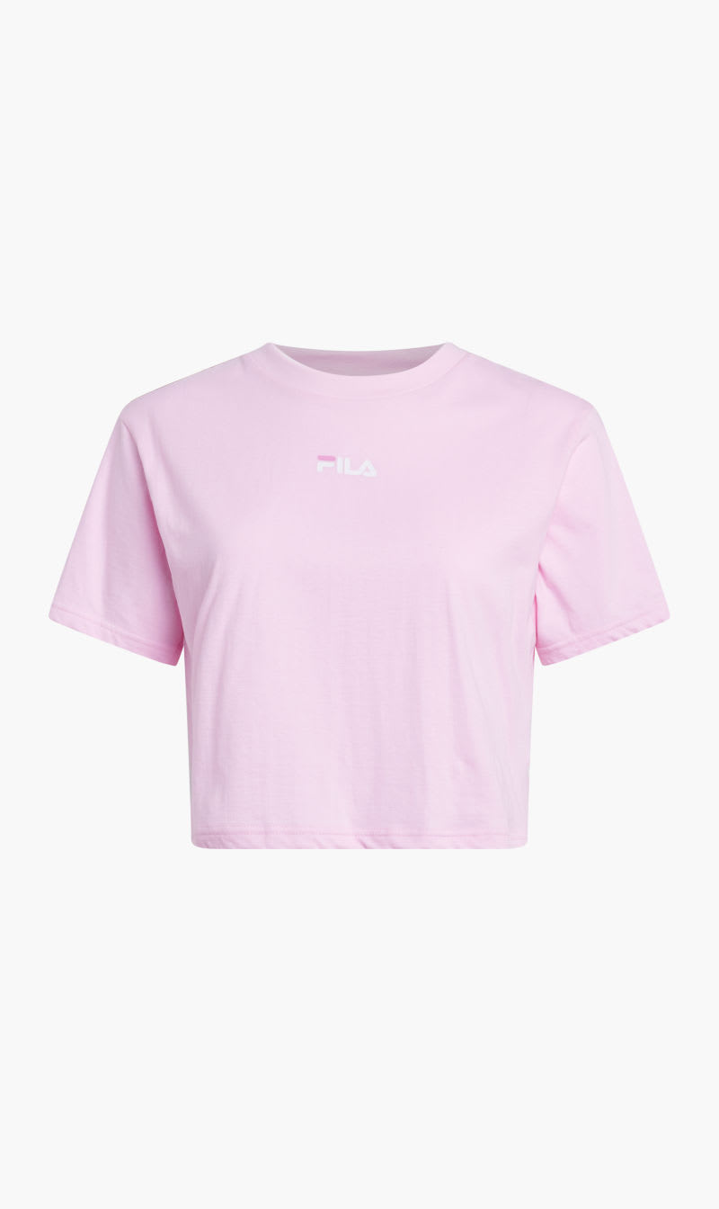 

Fila Pink Croped Box Line Tee for Women | The Deal Outlet