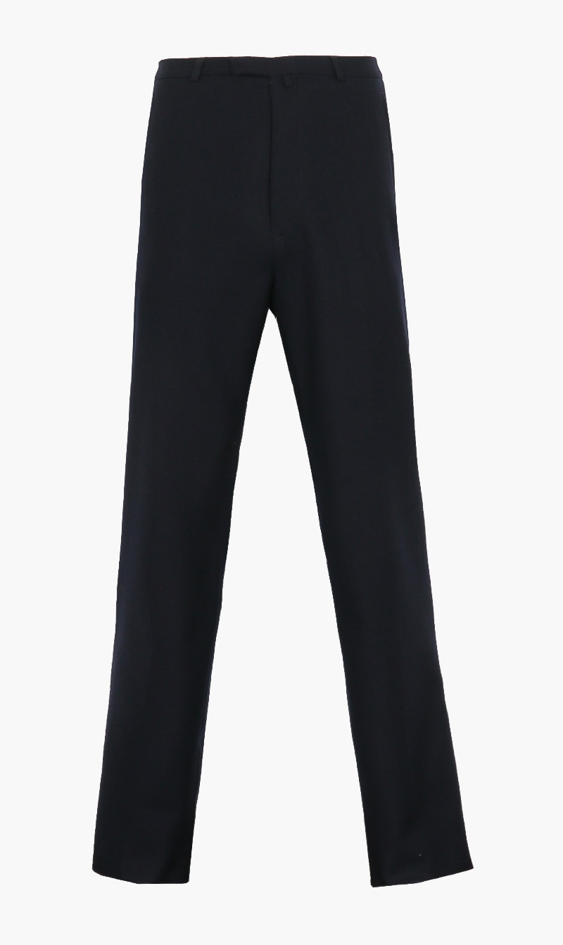 

Belted Zip Closure Trousers, Blue