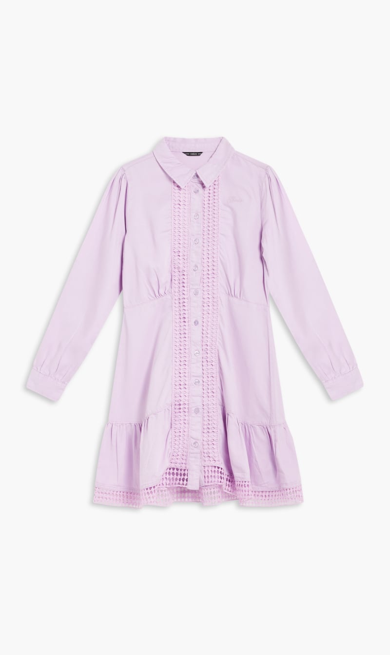 

Guess Purple Tencel Adj Ls Dress for Kids | The Deal Outlet