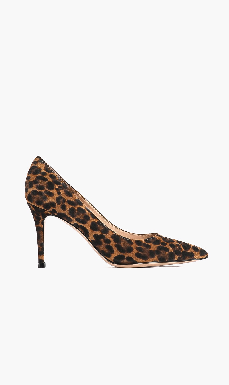 

Gianvito Rossi Brown Leopard Printed Heels for Women | The Deal Outlet