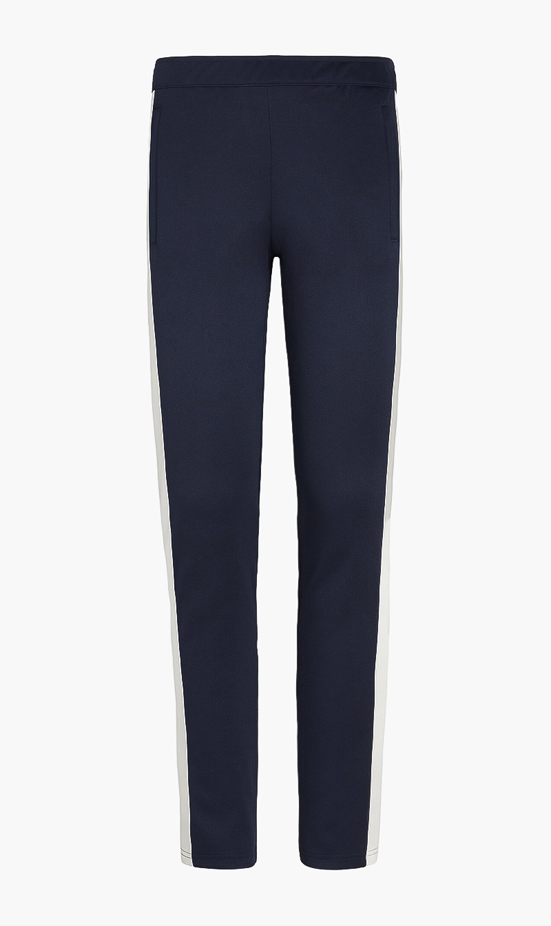 

Tory Burch Blue Color Block Track Pants for Women | The Deal Outlet