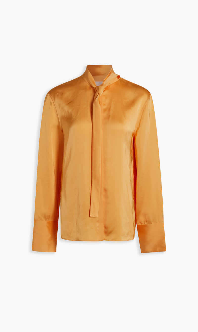 

Jil Sander Orange Shirt 47 Ls Sustainable Fluid Viscose for Women | The Deal Outlet