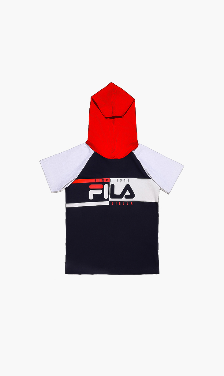 

FILA Logo Print Hooded T-shirt