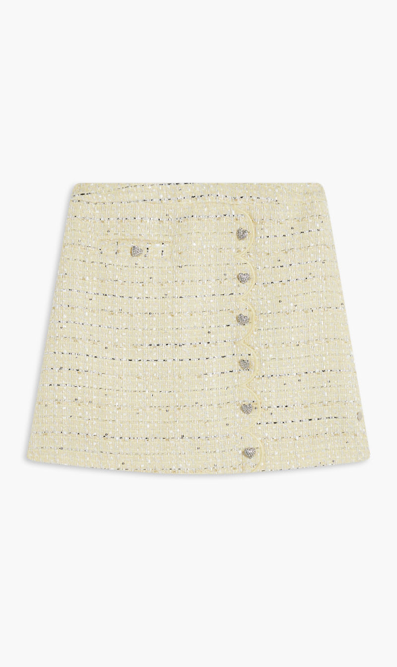 

Self-portrait Yellow Yellow Boucle Mini Skirt for Girls | The Deal Outlet