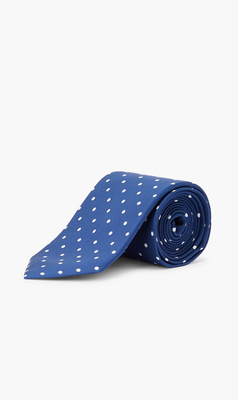 

Hackett London Blue Printed Dotted Style Tie for Men | The Deal Outlet