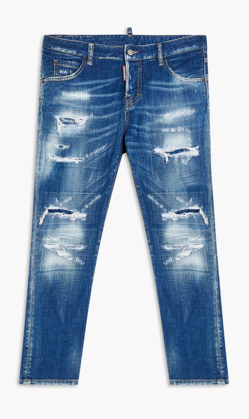 

Dsquared2 Blue Pants 5 Pockets for Men | The Deal Outlet