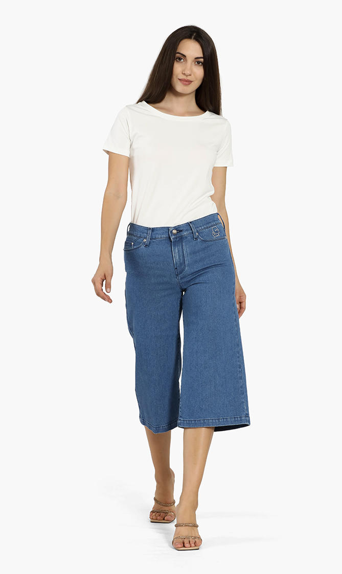 

Karl Lagerfeld Wide Legs Denim Culottes